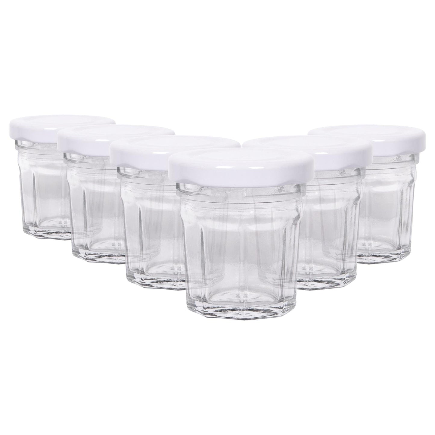 30ml Glass Jam Jars with Lids - Pack of 6