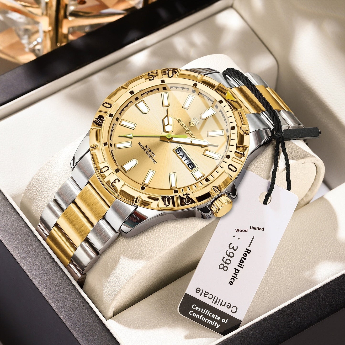 Swiss Waterproof Luminous Men's Watch - Ultra Slim 6mm Casual Fashion Timepiece