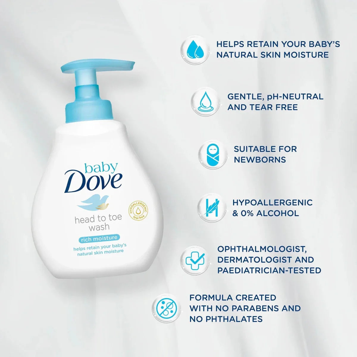 Dove Baby Rich Moisture Head to Toe Wash 200ml