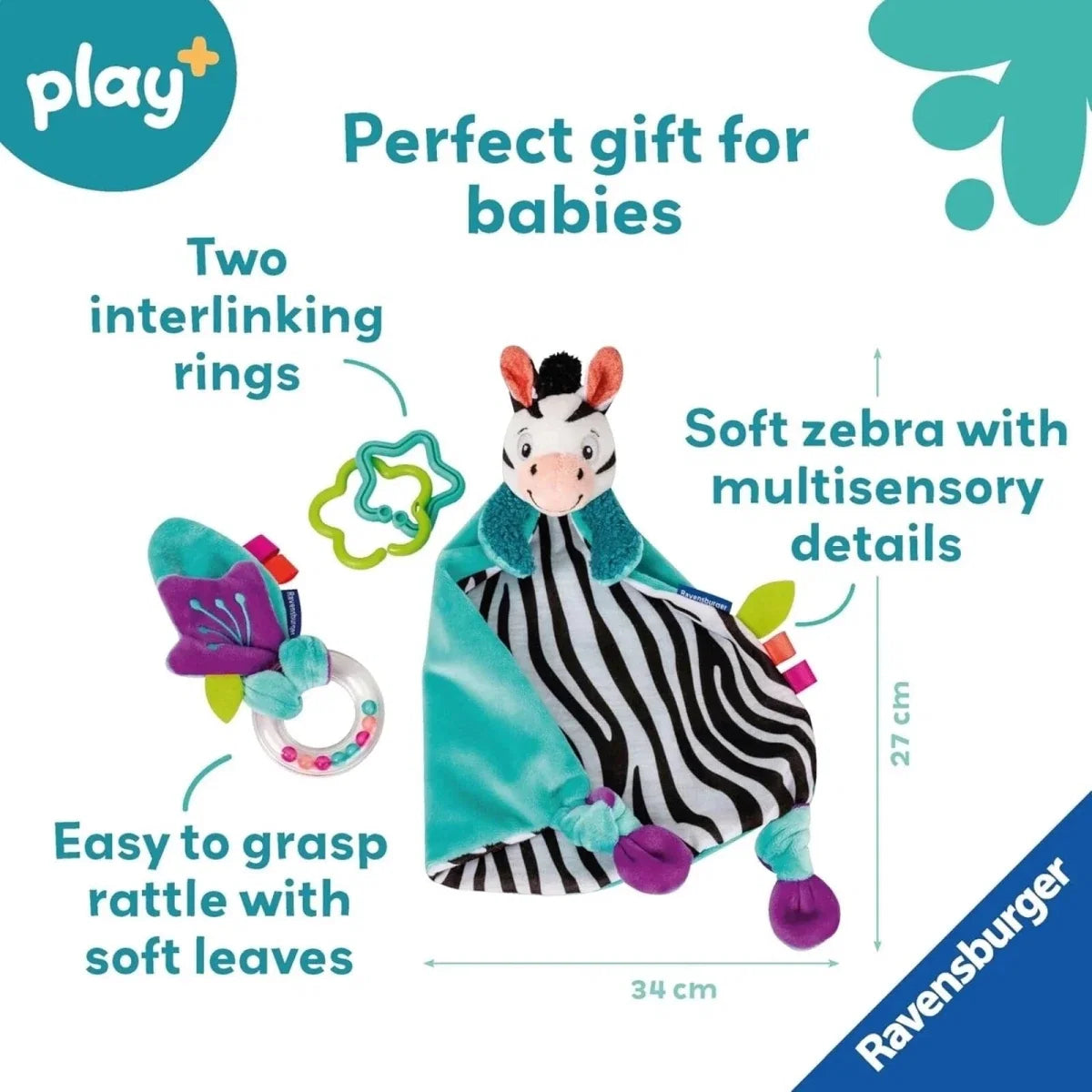 Play+ My First Snuggle Friend - Zebra