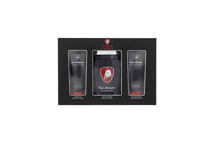 Lamborghini Classico Gift Set 125ml EDT + 100ml Aftershave Balm + 100ml Shower Gel Men's Fragrance