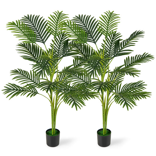1.2M Artificial Palm Paradise Plant Large Fake Potted Tree Set of 2