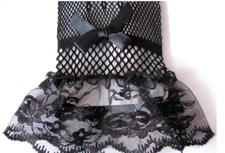 1 Pair Knitted Stretch Mesh Gloves, Wedding Gloves