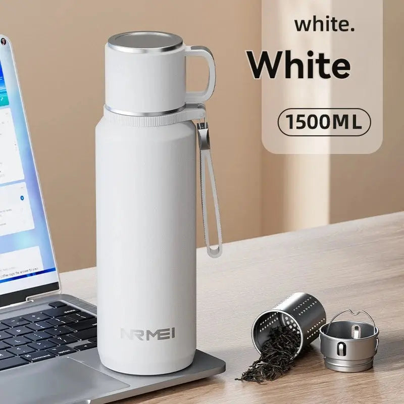 1.5L Stainless Steel Thermos Bottle – Vacuum Insulated Flask for Hot Coffee, Tea & Cold Drinks