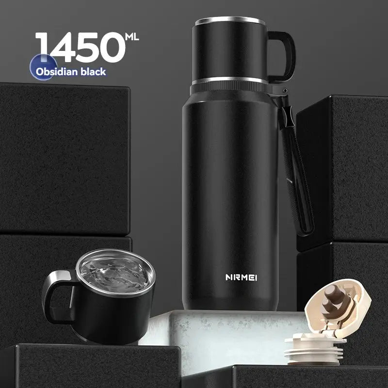 1.5L Stainless Steel Thermos Bottle – Vacuum Insulated Flask for Hot Coffee, Tea & Cold Drinks