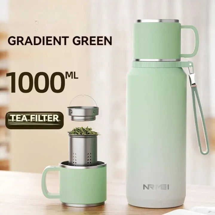 1.5L Stainless Steel Thermos Bottle – Vacuum Insulated Flask for Hot Coffee, Tea & Cold Drinks