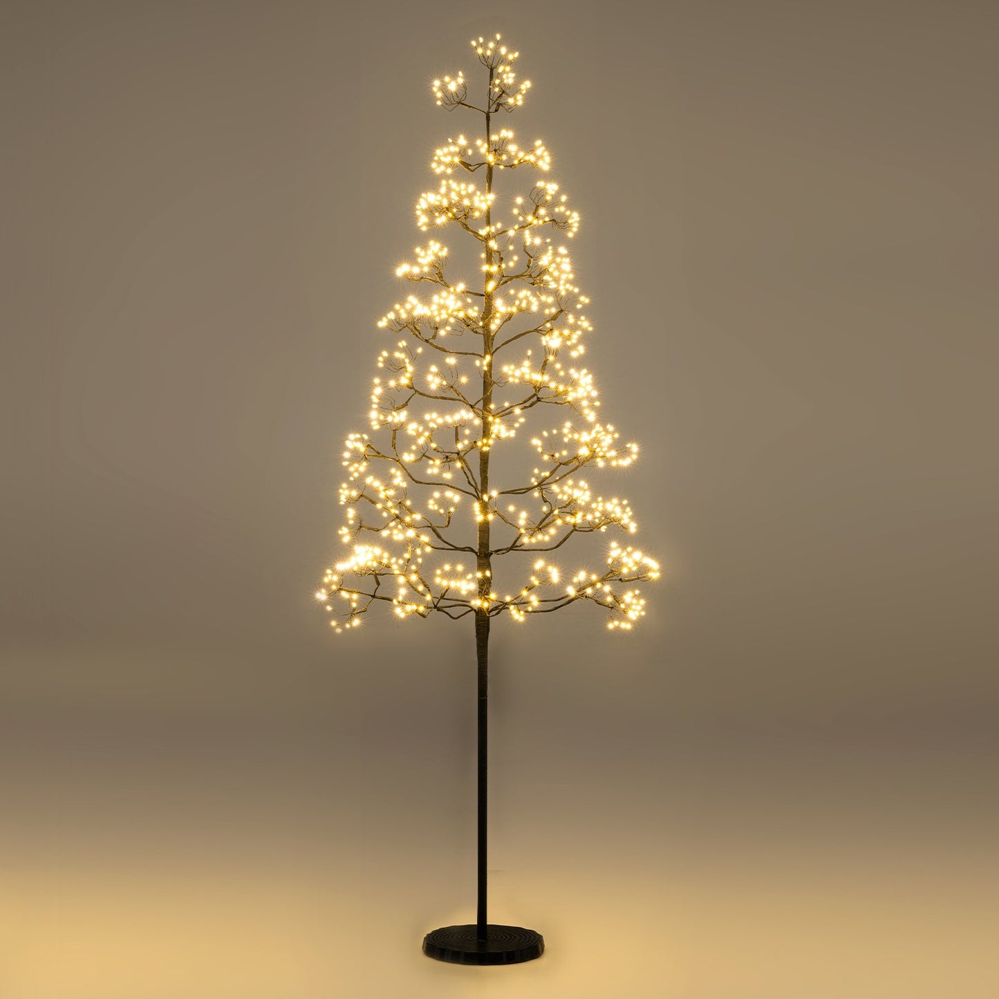 1.5 M Lighted Alpine Tree with 1000 Warm White Light LED Lights-M