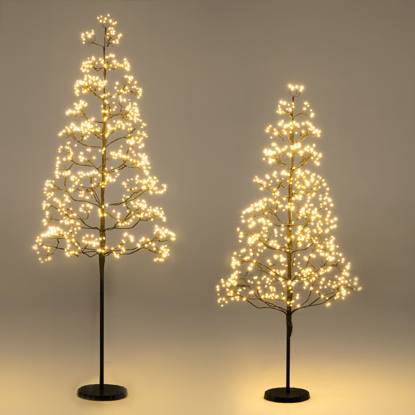 1.5 M Lighted Alpine Tree with 1000 Warm White Light LED Lights-M