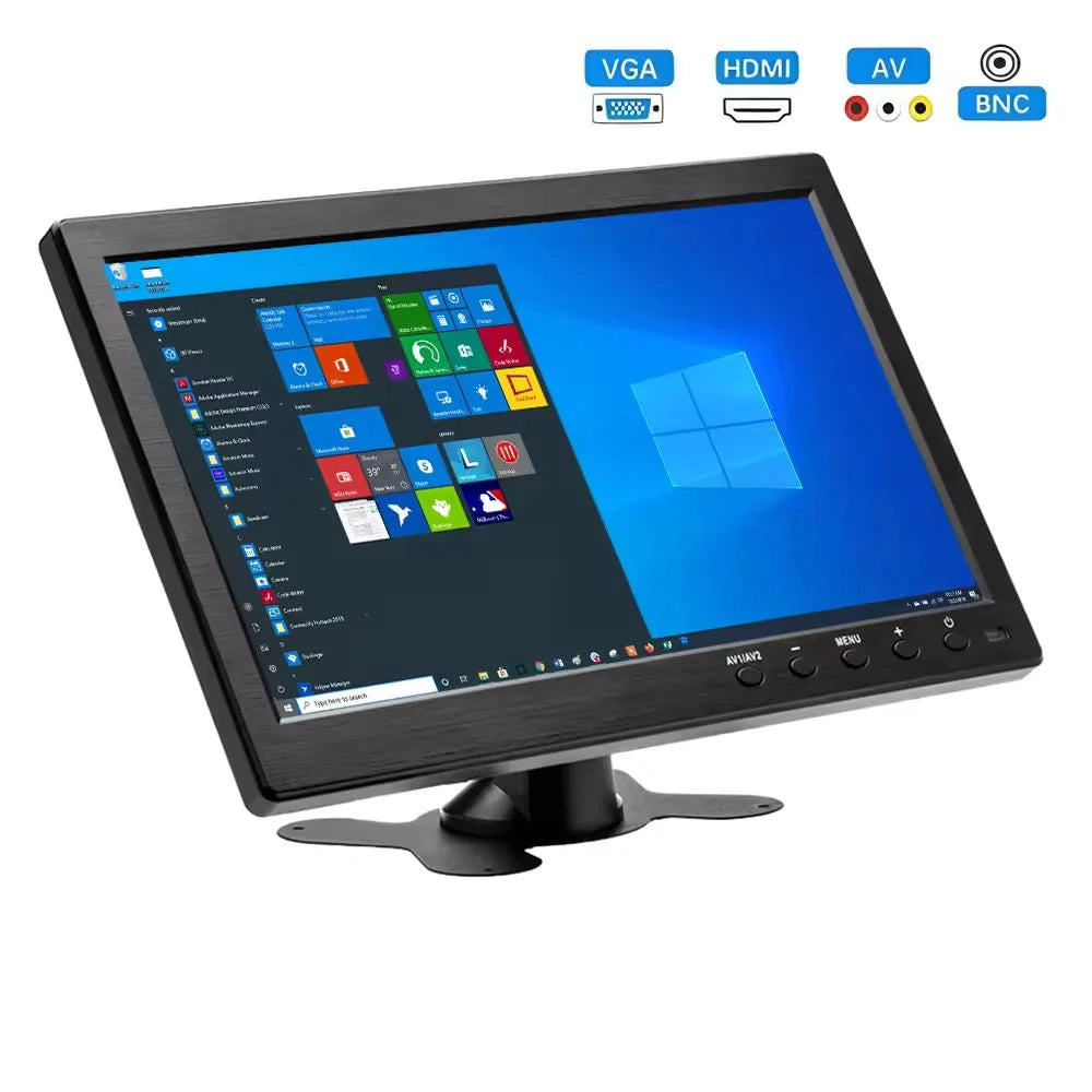 10.1" LCD HD Monitor, Mini TV & Computer Display Screen with HDMI VGA AV