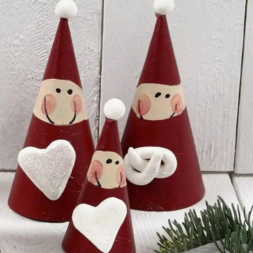 10 x Round Cardboard Cones H:8cm D:4cm Craft Handmade Paper Mache Create/Decorate