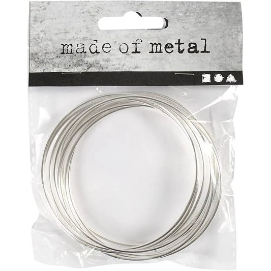 10 x Small 7cm Wire Silver Colour Metal Rings Dreamcatcher Lamp Shade Crafts