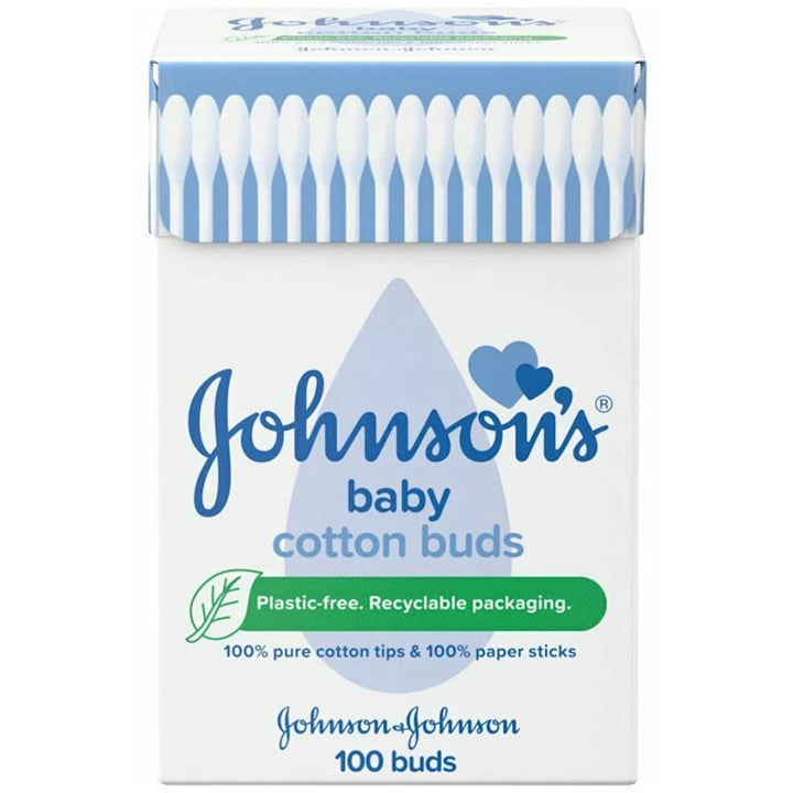 Johnson's Baby Cotton Buds - Gentle Cleaning & Care for Babies & Sensitive Skin (100 Pack)