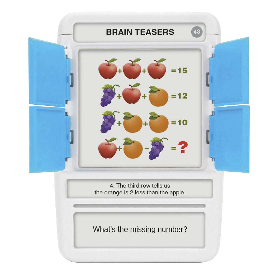 100 PICS Brain Teasers Travel Game - 100 Puzzles & Slide Reveal Cards
