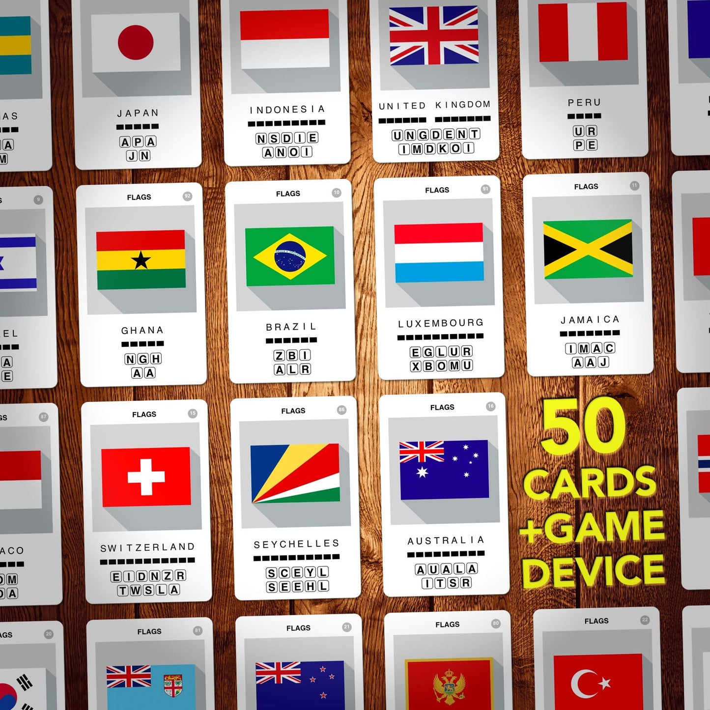 100 PICS Flags of The World Travel Game – Learn 100 Country Flags | Geography Card Game