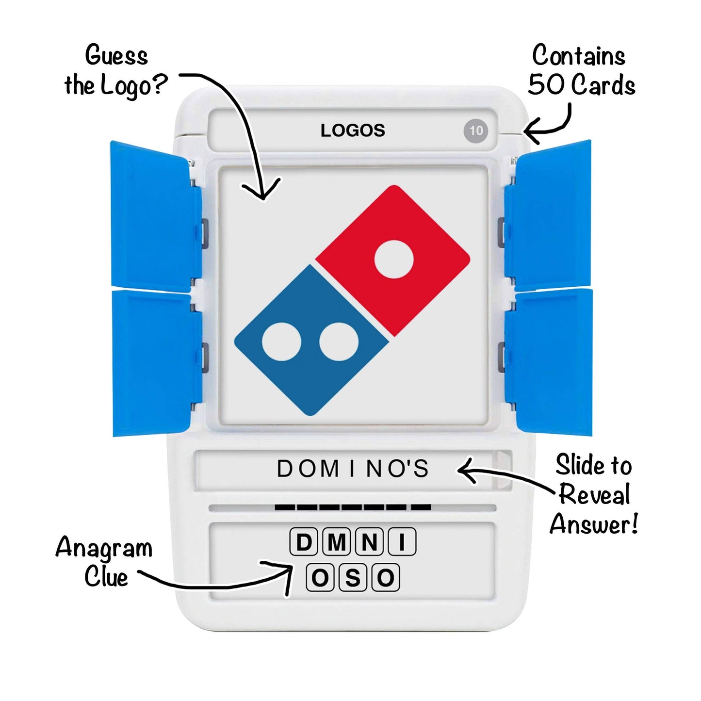 100 PICS Logos Travel Game – Guess 100 Logos, Slide Reveal Case