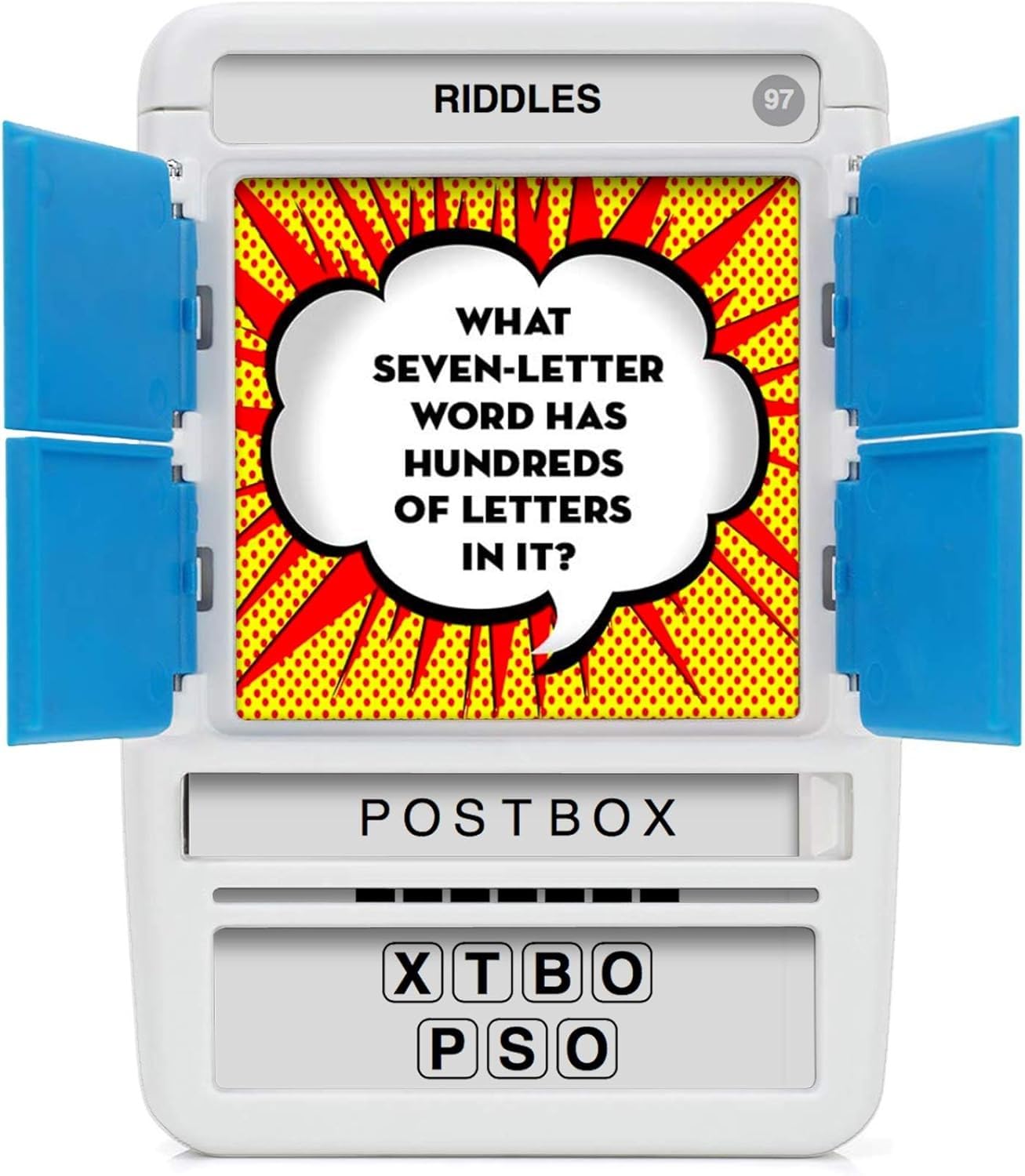 100 PICS Riddles Travel Game – 100 Riddles, Slide-Reveal Cards, Pocket-Sized Brain Teasers