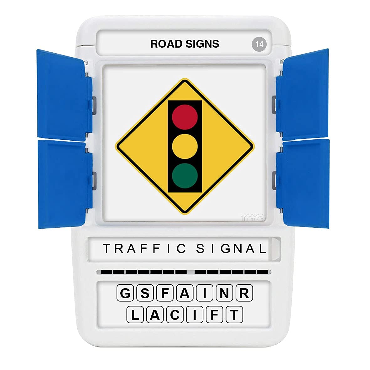 100 PICS US Road Signs Travel Game – Learn 100 Road Signs with Slide Reveal Case