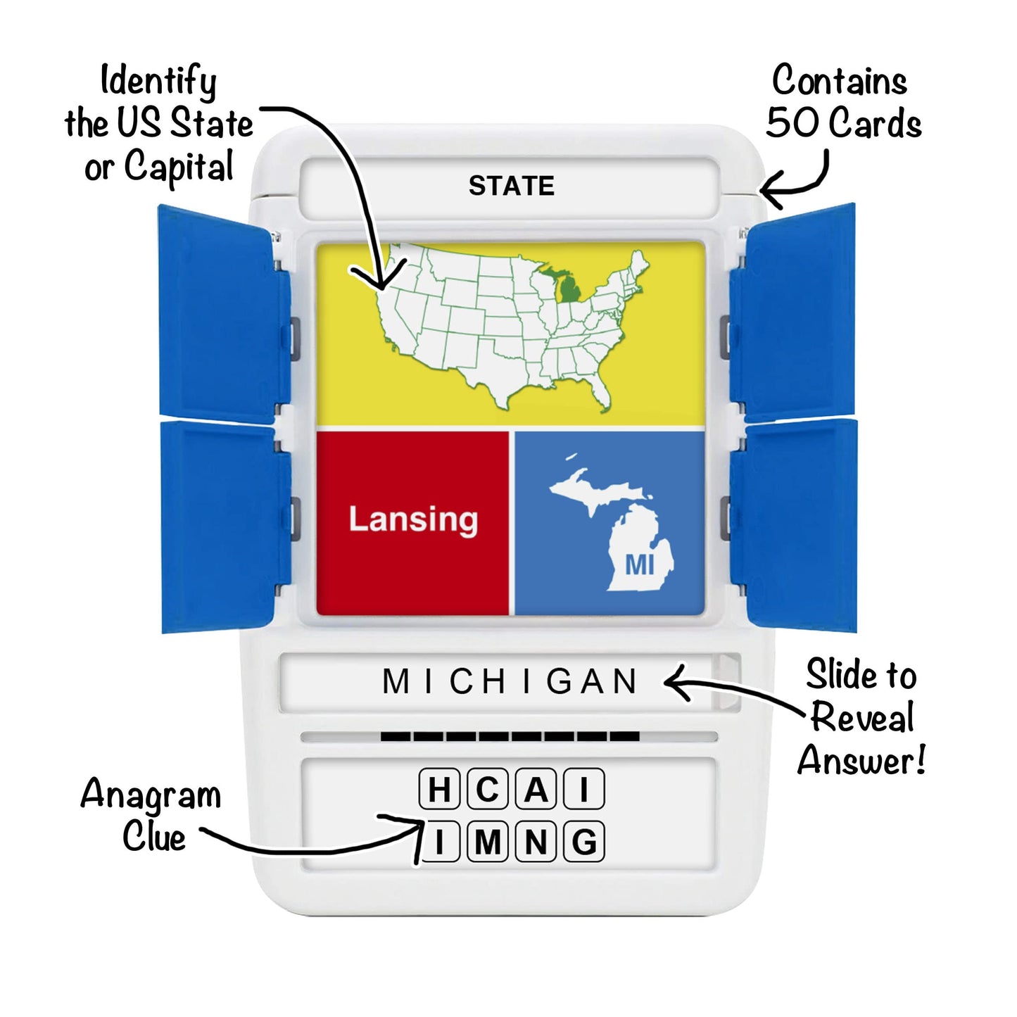 100 PICS US States & Capitals Flash Cards | Learn All 50 States & Capitals