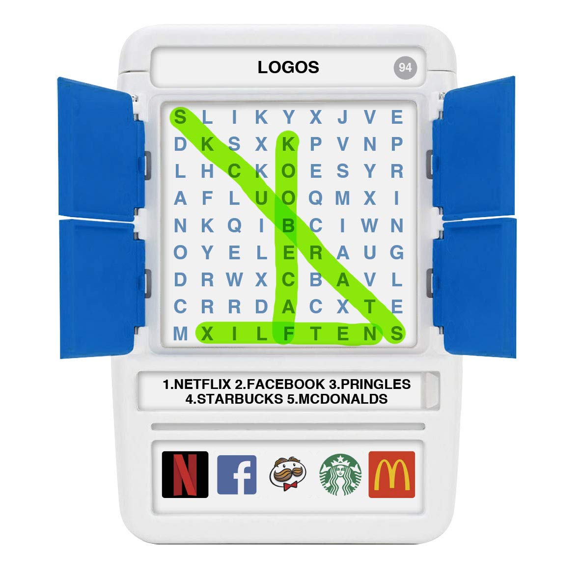 100 PICS Word Search Travel Game – 100 Puzzles with Picture Clues | Portable Family Fun