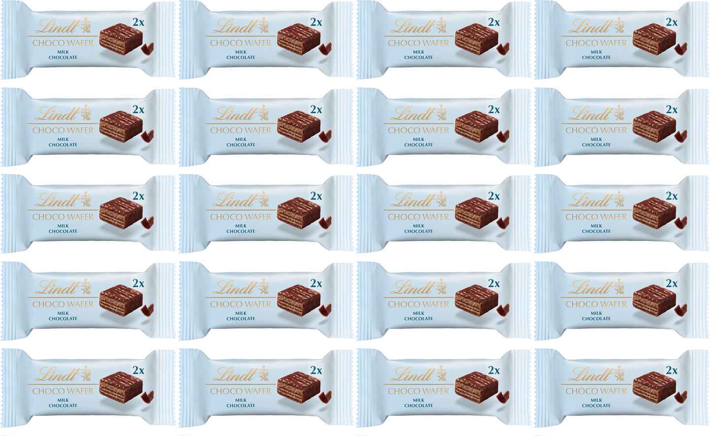 20 x Lindt Choco Wafer Milk  - 26GM