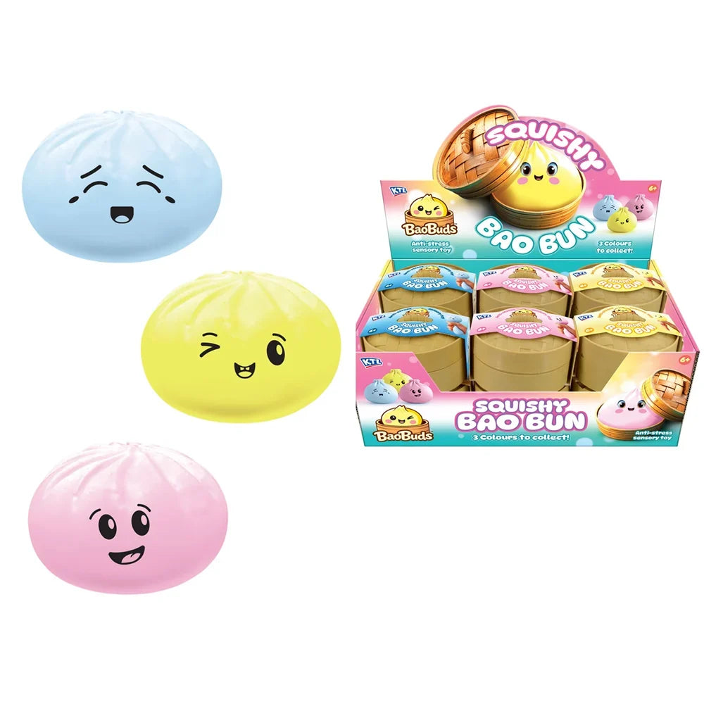 Coloured squishy bao bun in dumpling case