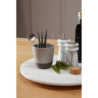 Salerno White Marble Salt & Pepper Set