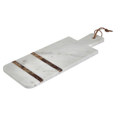 Annika White and Brown Marble Paddle Board with Brown Forest Detail
