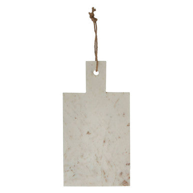 Kindia Medium White Marble Paddle Chopping And Serving Board