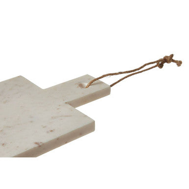 Kindia Medium White Marble Paddle Chopping And Serving Board