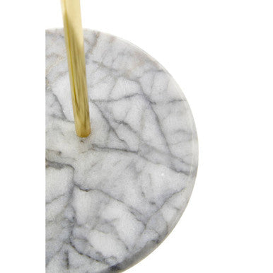 White Marble and Brass Kitchen Roll Holder | Delphine