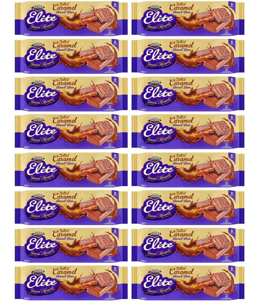 16 x Jacobs Elite Special Moments Salted Caramel Biscuit Bars 145G