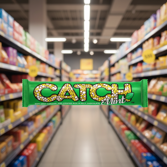 36 x Catch Soft Mint Caramel And Crisped Rice In Milk Chocolate 50G