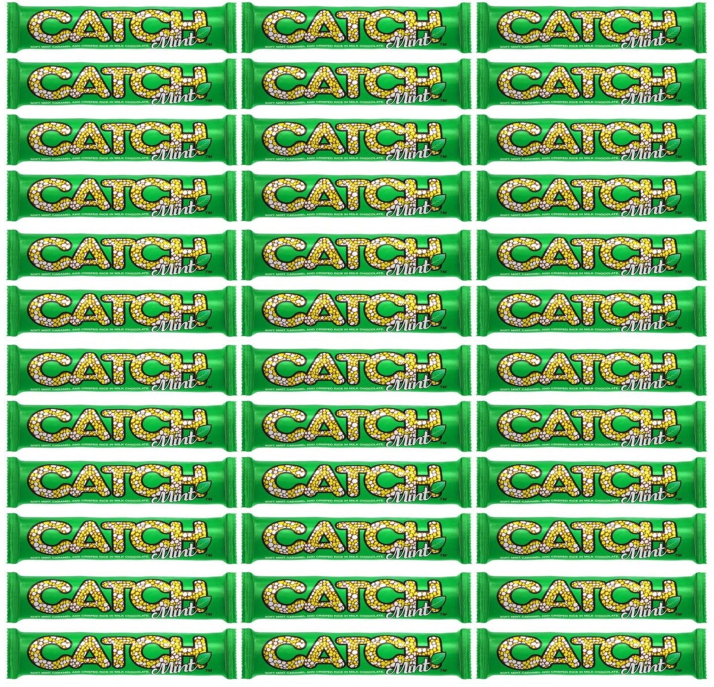 36 x Catch Soft Mint Caramel And Crisped Rice In Milk Chocolate 50G