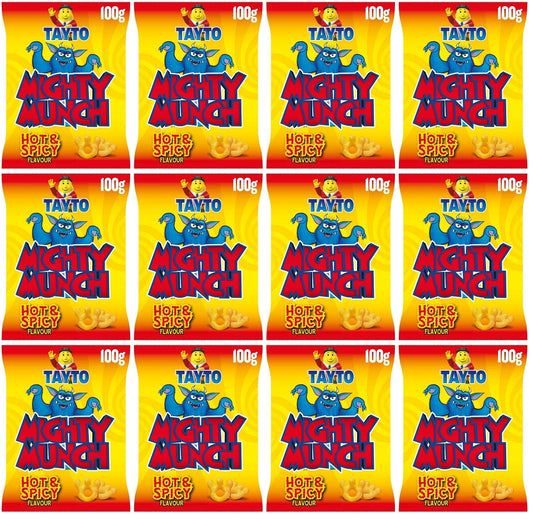 12 x Tayto Mighty Munch Hot & Spicy Flavour 100G
