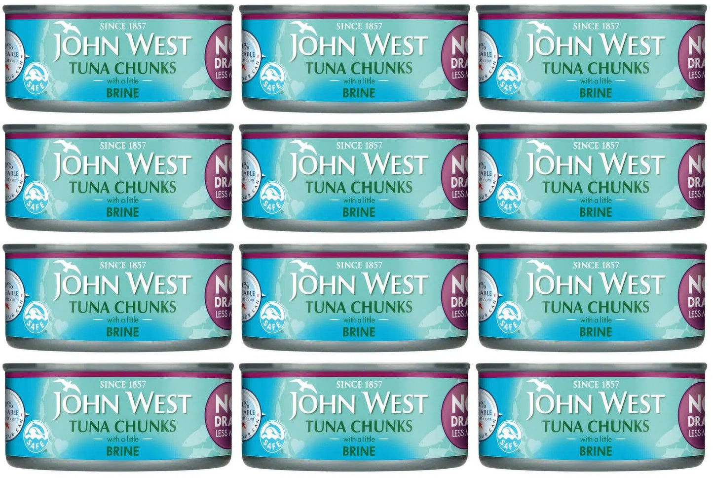 12 x John West Tuna Chunks With A Little Brine 110G