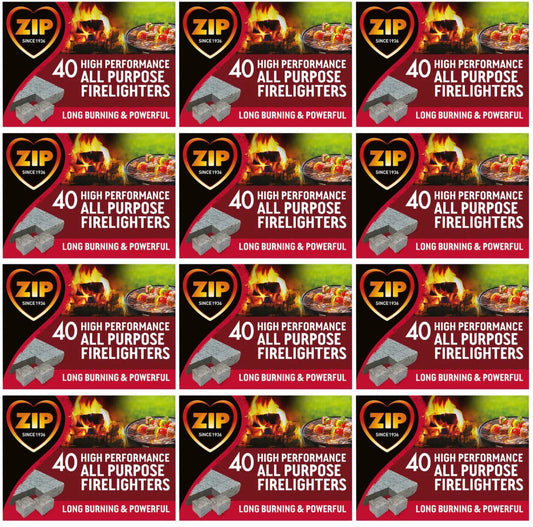 12 x Zip 40 High Performance All Purpose Firelighters