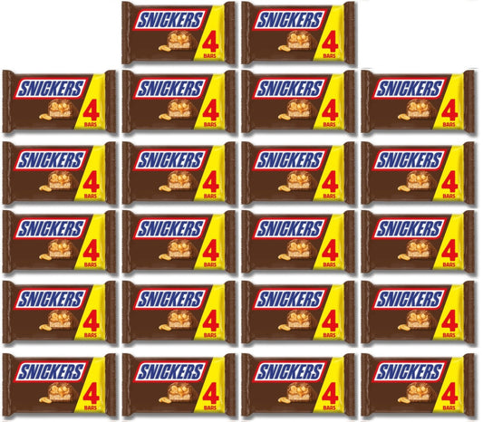22 x Snickers Bars 4 X 41.7G (166.8G)
