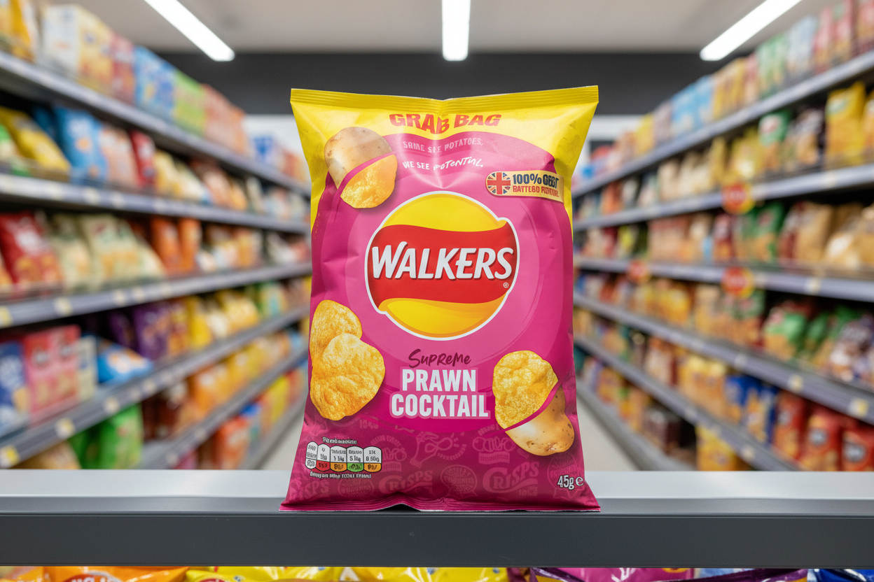32 x Walkers Prawn Cocktail Crisps 45G