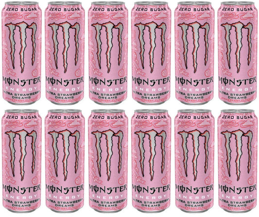 12 x Monster Strawberry Flavour Energy 500Ml