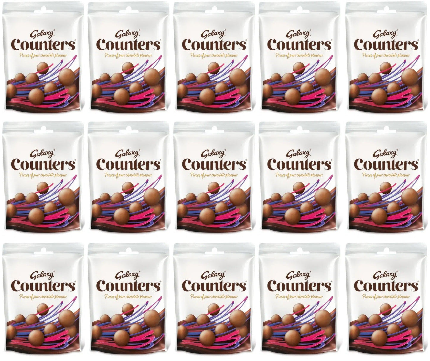 15 x Galaxy Counters Milk Chocolate Buttons Pouch Bag 112G