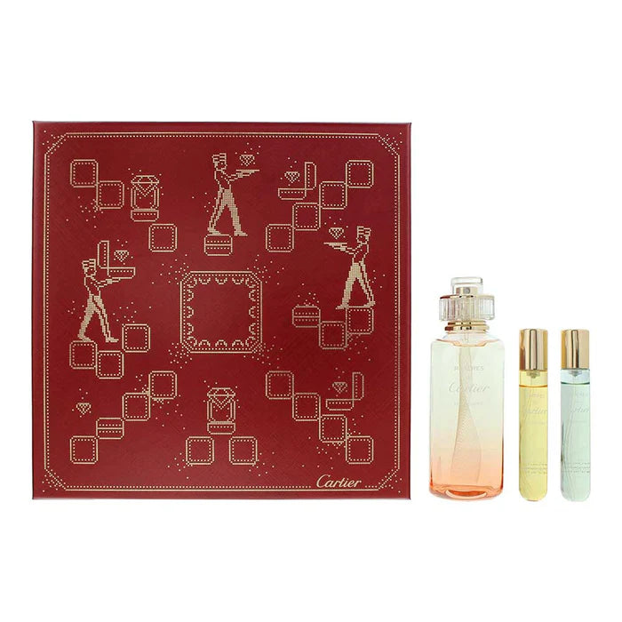 Cartier Rivières de Cartier Discovery Set 100ml Insouciance EDT + 10ml Allégresse EDT + 10ml Luxuriance EDT Unisex Fragrance