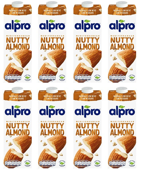 8 x Alpro Mediterranean Nutty Almond 1L