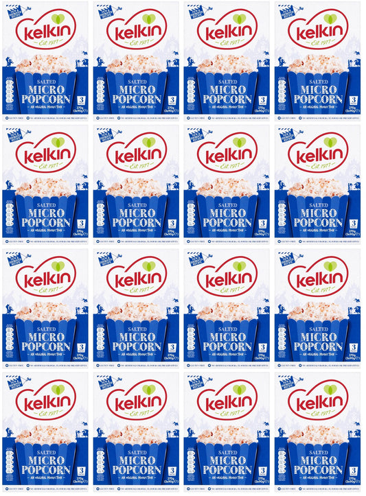 16 x Kelkin Salted Micro Popcorn 3 X 90G (270G)