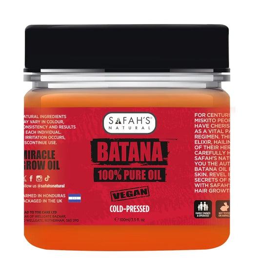 Safah’s Natural 100% Pure Cold-Pressed Batana Oil for Hair Growth, Strength & Shine