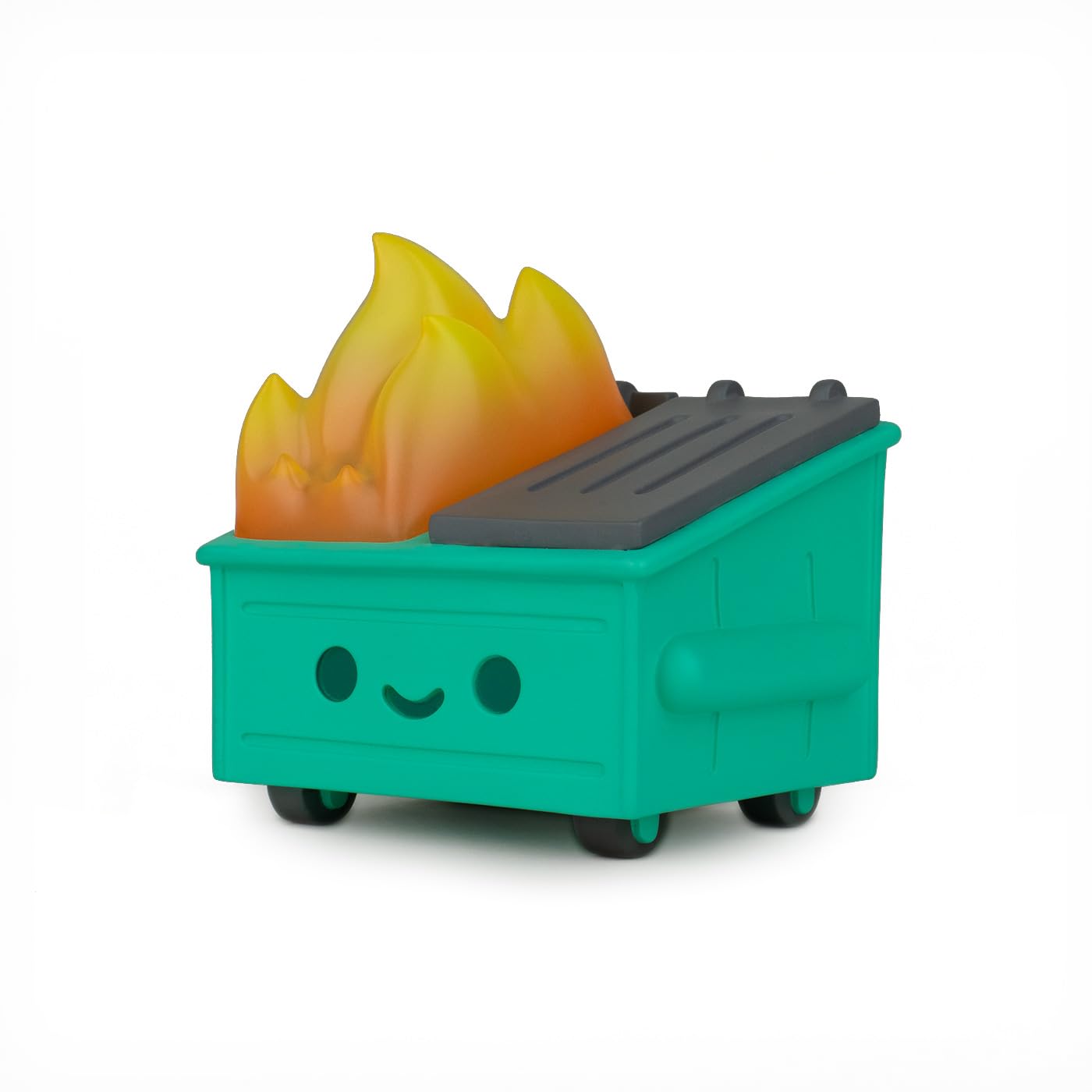 100% Soft Dumpster Fire Vinyl Figure – Cute Kawaii Collectible (3.5 x 3.5 x 2.75 in)