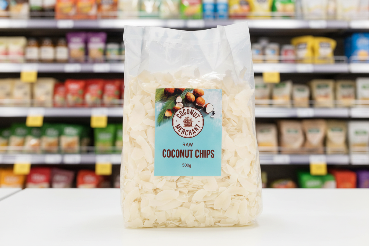 Coconut Merchant Organic Plain Coconut Flakes - 500g