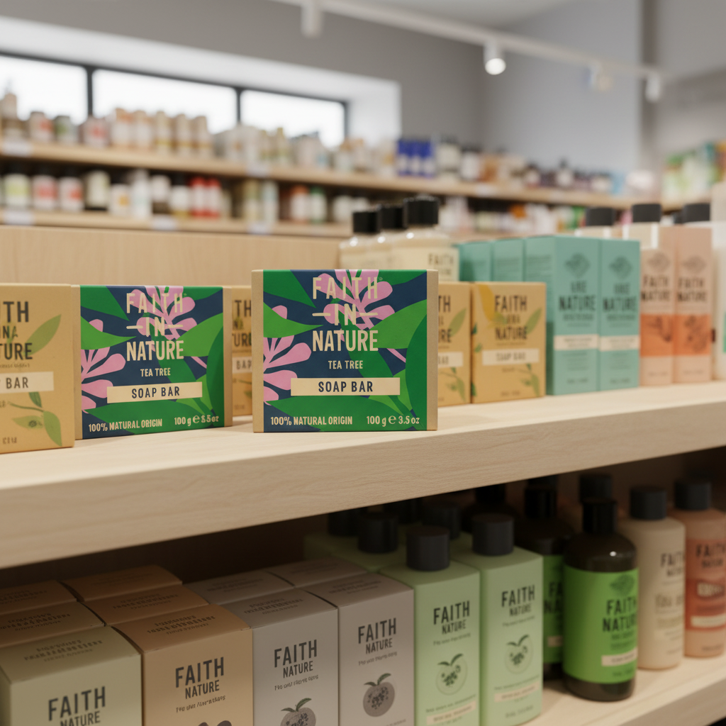 6 x Faith In Nature Tea Tree Pure Veg Soap - 100g