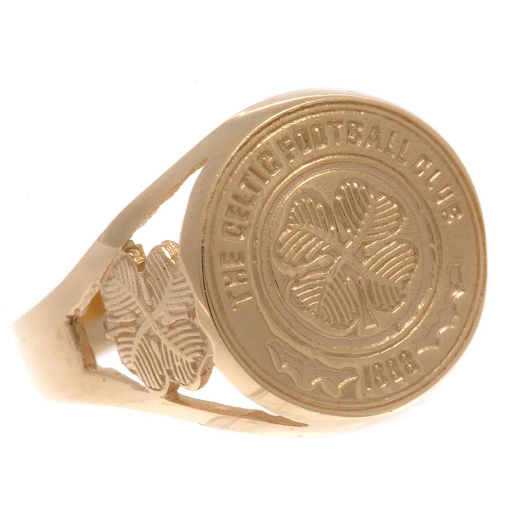 Celtic FC 9ct Gold Crest Ring Large