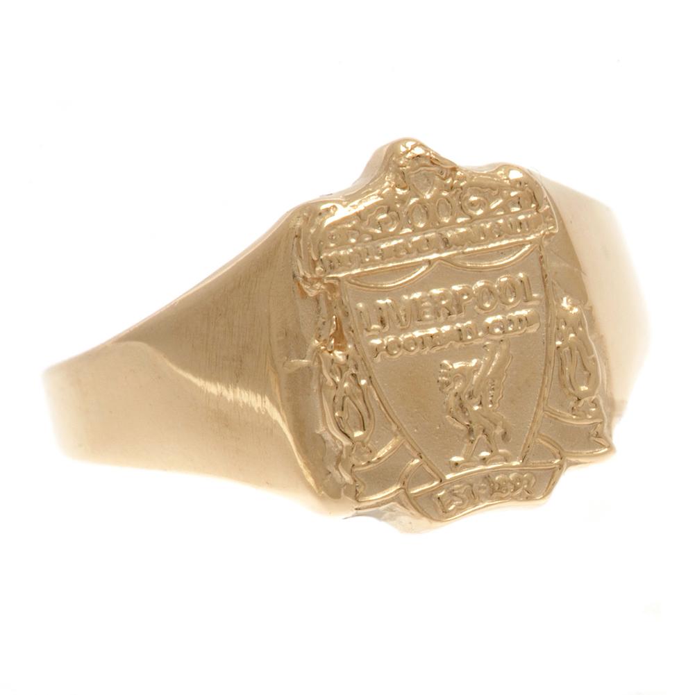 Liverpool FC 9ct Gold Crest Ring - Medium Size