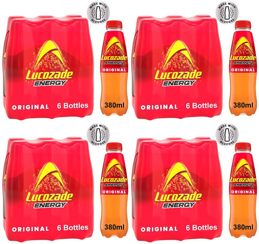 4 x Lucozade Energy Drink Original 6 X 380Ml